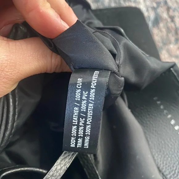 Sanctuary Black Leather Backpack Purse 100% Leather - Picture 2 of 9